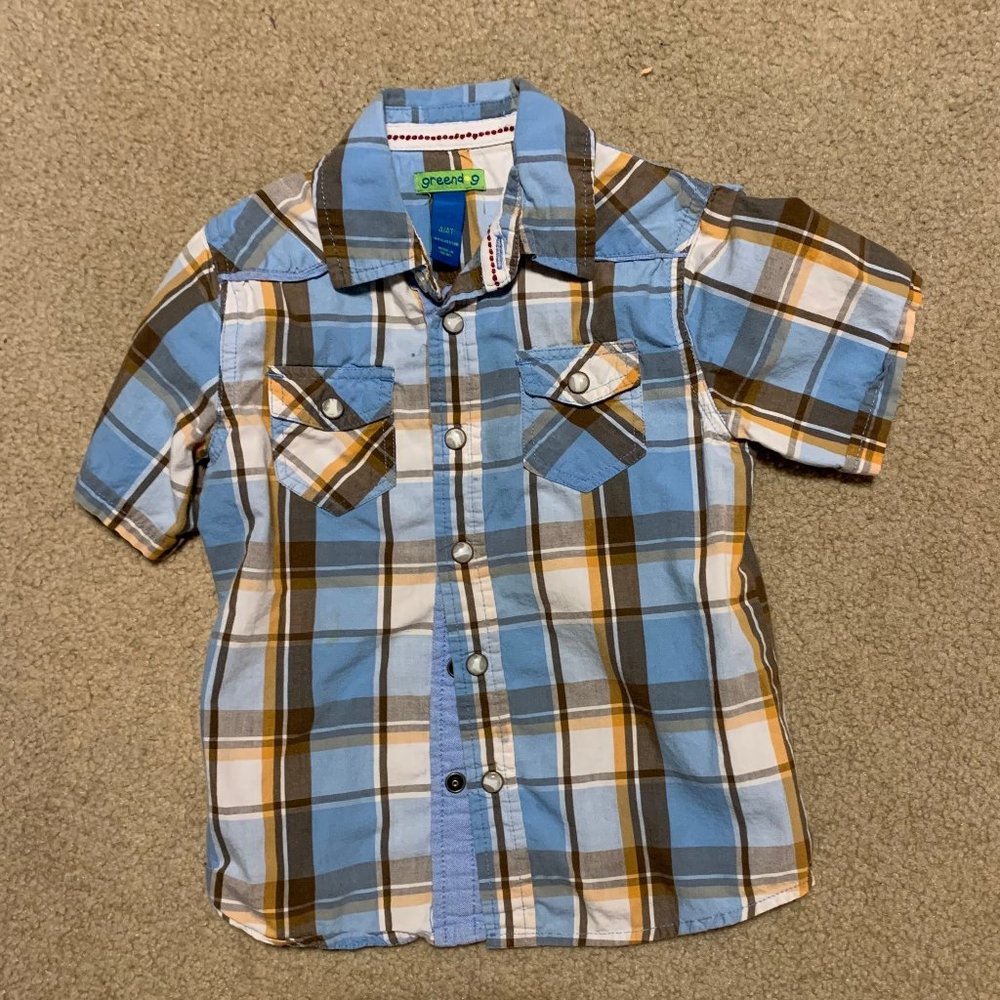 Greendog 4T Blue Button Down Shirt